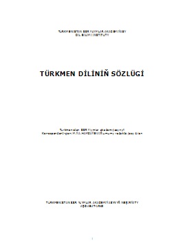 Türkmen diliniň sözlügi